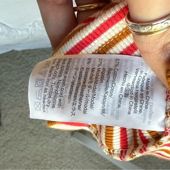 Madewell Striped Red and Yellow Dress - Picture 4 of 4